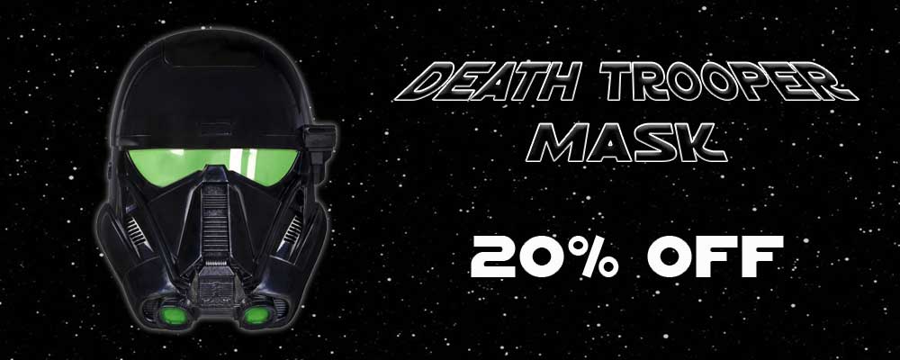 Black Friday Sales at Jedi-Robe.com Death Trooper Mask 20% off